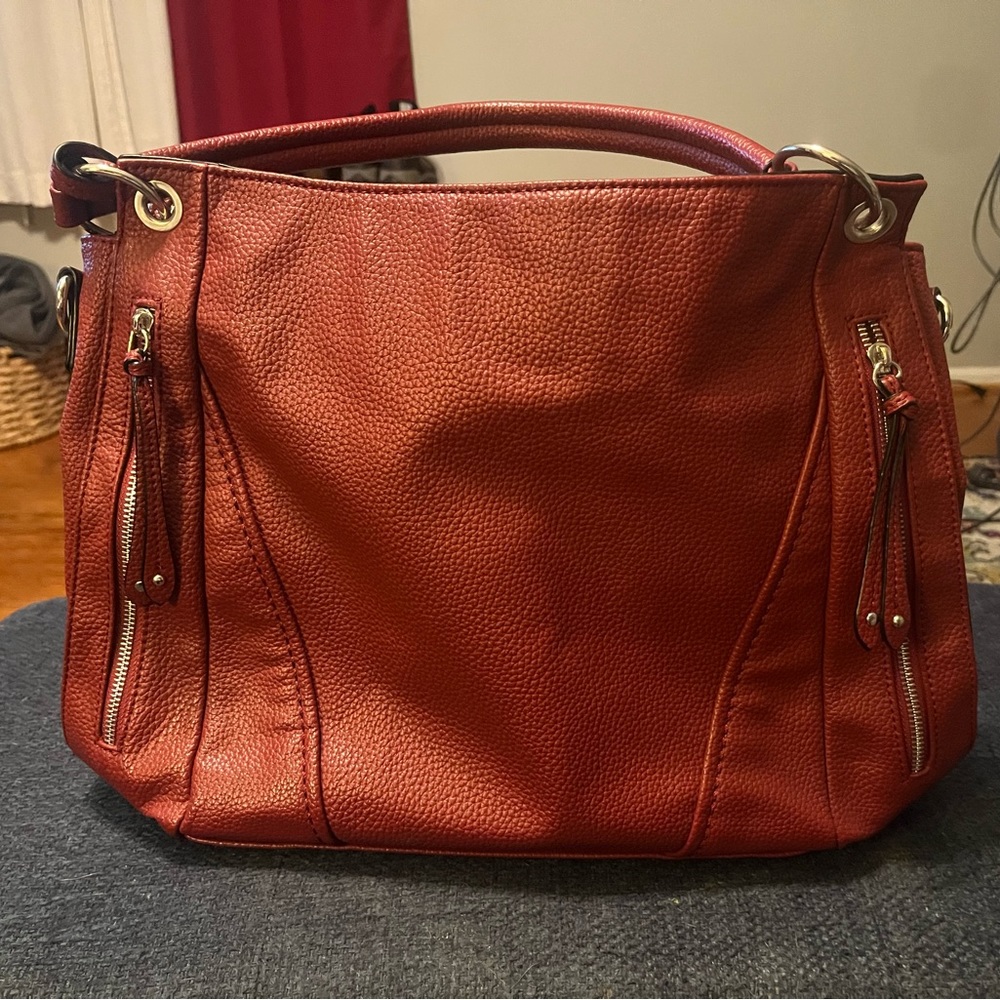 Black Rivet Leather Purse